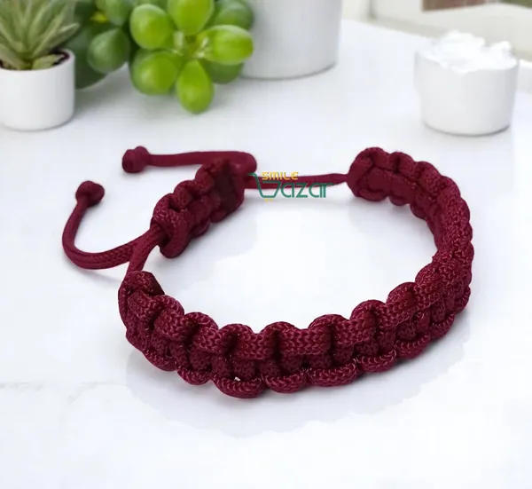 MAGENTA_COLOUR_HANDMADE__BRACELET_ADJUSTABLE_WRISTBAND_BRACELET_FRIENDSHIP_BAND_FOR_WOMEN_AND_MEN_SKIN_FRIENDLY