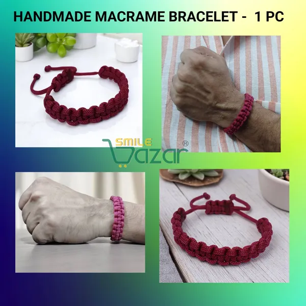 MAGENTA_COLOUR_HANDMADE__BRACELET_ADJUSTABLE_WRISTBAND_BRACELET_FRIENDSHIP_BAND_FOR_WOMEN_AND_MEN_SKIN_FRIENDLY