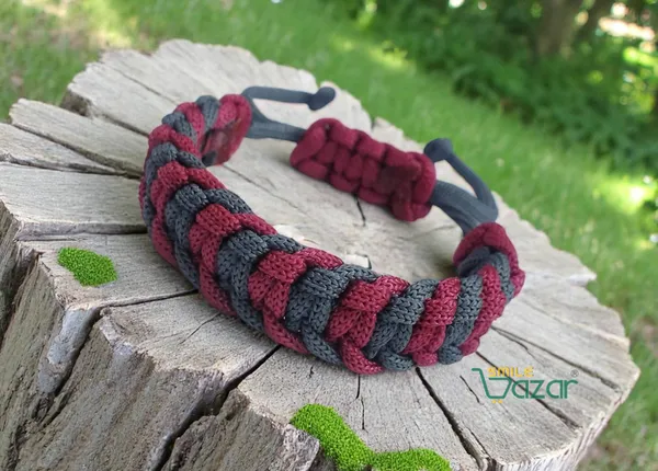 MAGENTA_GREY_-_HANDMADE__BRACELET_ADJUSTABLE_WRISTBAND_BRACELET_FRIENDSHIP_BAND_FOR_WOMEN_AND_MEN_SKIN_FRIENDLY