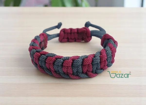 MAGENTA_GREY_-_HANDMADE__BRACELET_ADJUSTABLE_WRISTBAND_BRACELET_FRIENDSHIP_BAND_FOR_WOMEN_AND_MEN_SKIN_FRIENDLY