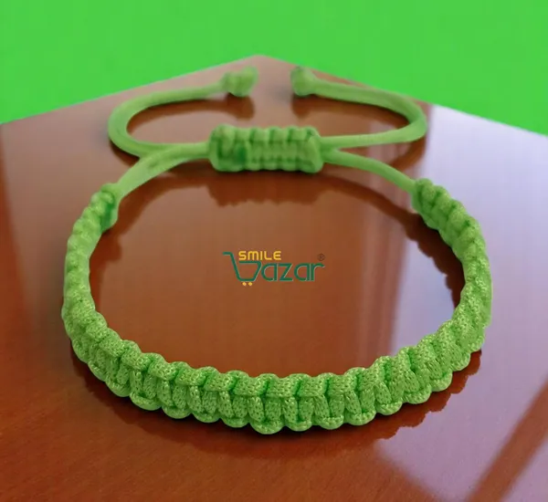 NEON_GREEN_HANDMADE__BRACELET_ADJUSTABLE_WRISTBAND_BRACELET_FRIENDSHIP_BAND_FOR_WOMEN_AND_MEN_SKIN_FRIENDLY