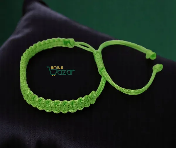 NEON_GREEN_HANDMADE__BRACELET_ADJUSTABLE_WRISTBAND_BRACELET_FRIENDSHIP_BAND_FOR_WOMEN_AND_MEN_SKIN_FRIENDLY