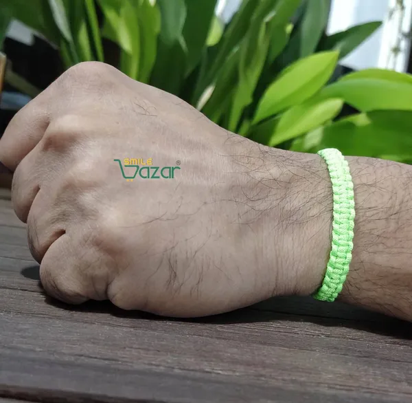 NEON_GREEN_HANDMADE__BRACELET_ADJUSTABLE_WRISTBAND_BRACELET_FRIENDSHIP_BAND_FOR_WOMEN_AND_MEN_SKIN_FRIENDLY