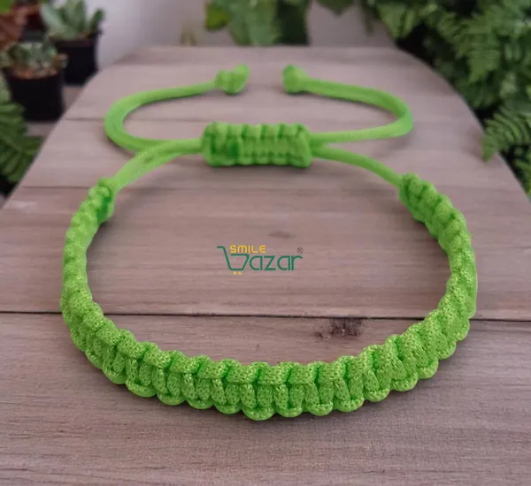 NEON_GREEN_HANDMADE__BRACELET_ADJUSTABLE_WRISTBAND_BRACELET_FRIENDSHIP_BAND_FOR_WOMEN_AND_MEN_SKIN_FRIENDLY