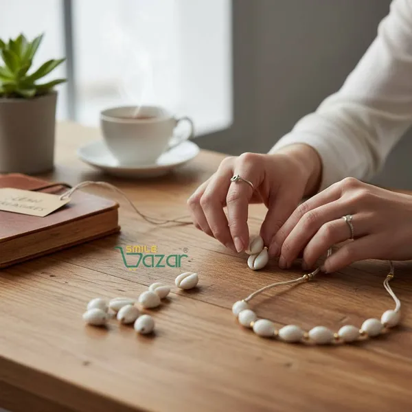 Natural_White_SeaShell /_Cowrie_/ Kowrie /_Kodi_for_DIY_Craft,_Jewellery,_Bracelet,_Rakhi,_Embroidery_Work_-17_MM_Apx_-_100_Pieces