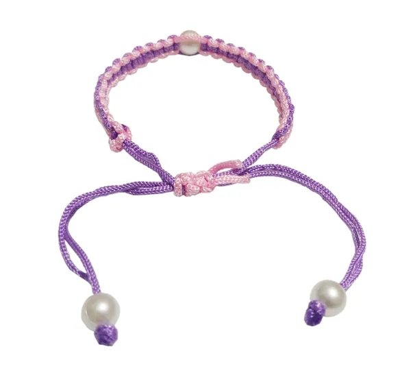 Pink_And_Purple_Handmade_Bracelet_Adjustable_Wristband_Friendship_Band_For_Women_Skin_Friendly