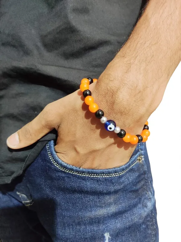 Orange__And_Black_Evil_Eye_Bracelet_For_Unisex_Adult_Reiki_Healing_Gift_For_Special_Ones