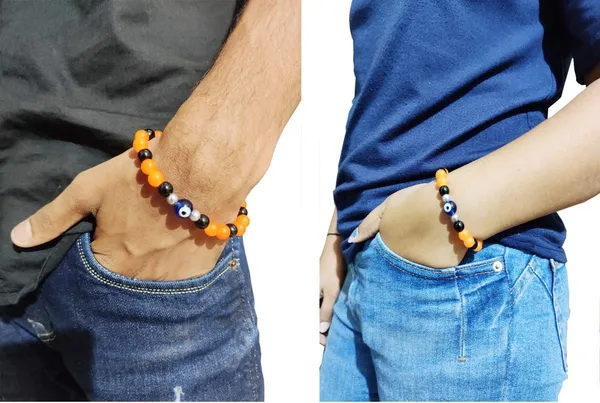 Orange__And_Black_Evil_Eye_Bracelet_For_Unisex_Adult_Reiki_Healing_Gift_For_Special_Ones