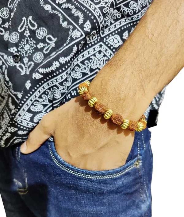 Brown_And_Golden_Rudraksha_Bracelet_Stretchable_Energized_Wrist_Band_Gift_For_Special_Ones.