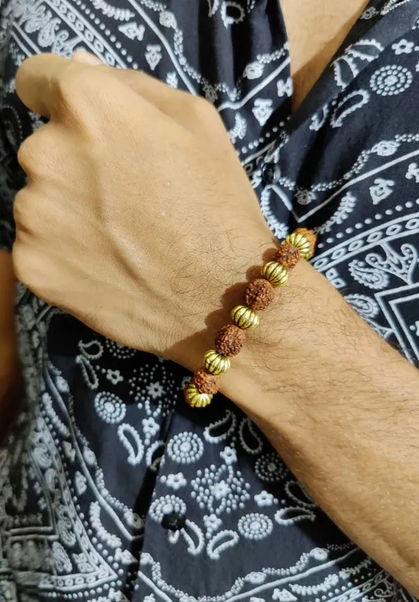 Brown_And_Golden_Rudraksha_Bracelet_Stretchable_Energized_Wrist_Band_Gift_For_Special_Ones.