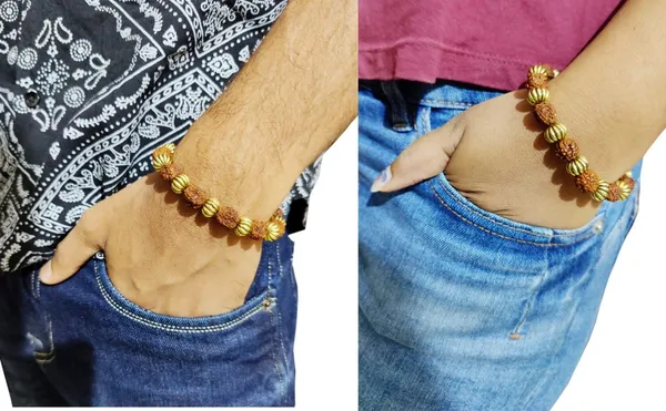 Brown_And_Golden_Rudraksha_Bracelet_Stretchable_Energized_Wrist_Band_Gift_For_Special_Ones.