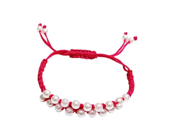 Magenta_Pink_Handmade_Adjustable_Bracelet_Friendship_Band_For_Women_Skin_Friendly