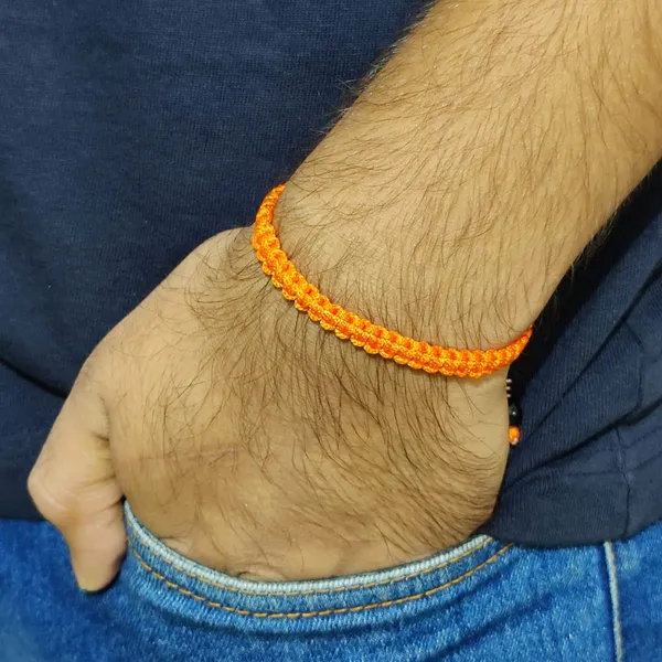 Orange_Adjustable_Charming_Wristband_Handmade_Macrame_Bracelet_Friendship_Band_For_Women_And_Men