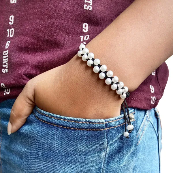 Black_Handmade_Adjustable_Bracelet_Friendship_Band_For_Women_Skin_Friendly