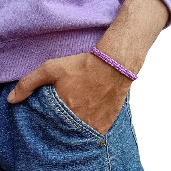 Purple_Bracelet_Adjustable_Charming_Wristband_Handmade_Macrame_Friendship_Band_For_Women_And_Men