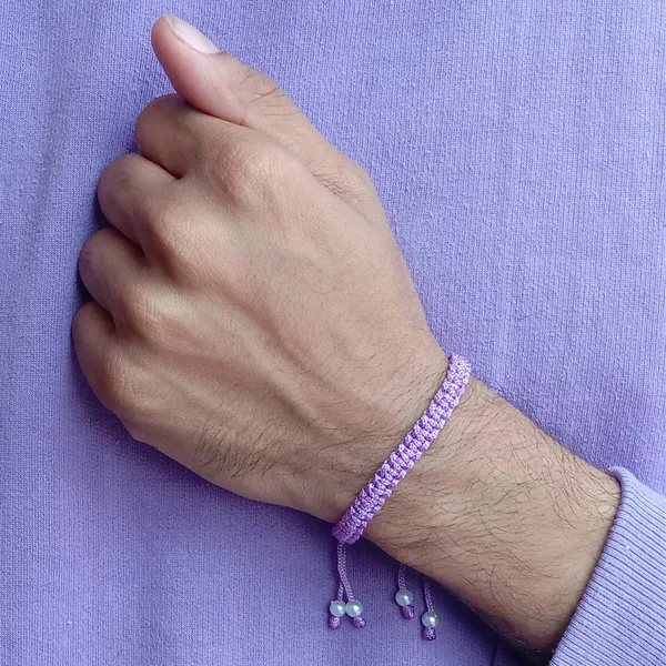 Purple_Bracelet_Adjustable_Charming_Wristband_Handmade_Macrame_Friendship_Band_For_Women_And_Men