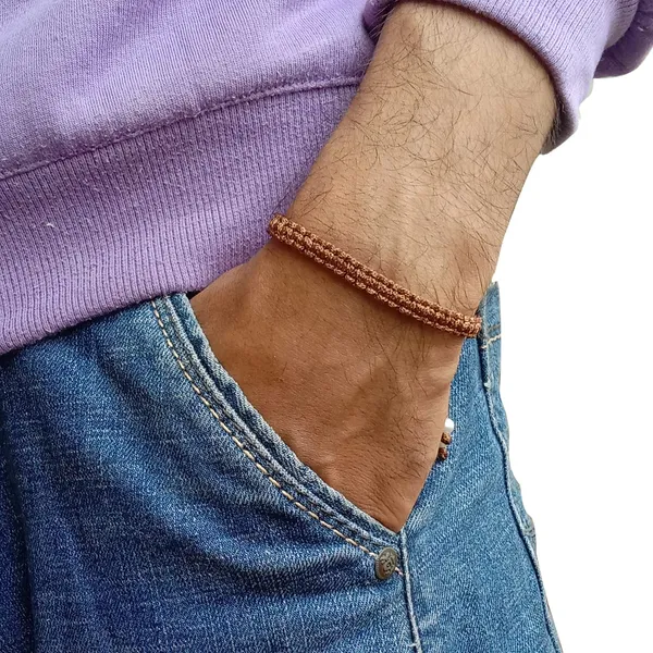 Brown_Bracelet_Adjustable_Charming_Wristband_Handmade_Macrame_Friendship_Band_For_Women_And_Men