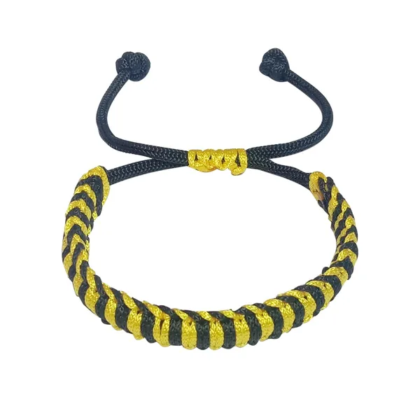 Yellow_And_Black_Bracelet_Adjustable_Charming_Wristband_Handmade_Macrame_Friendship_Band_For_Women_And_Men