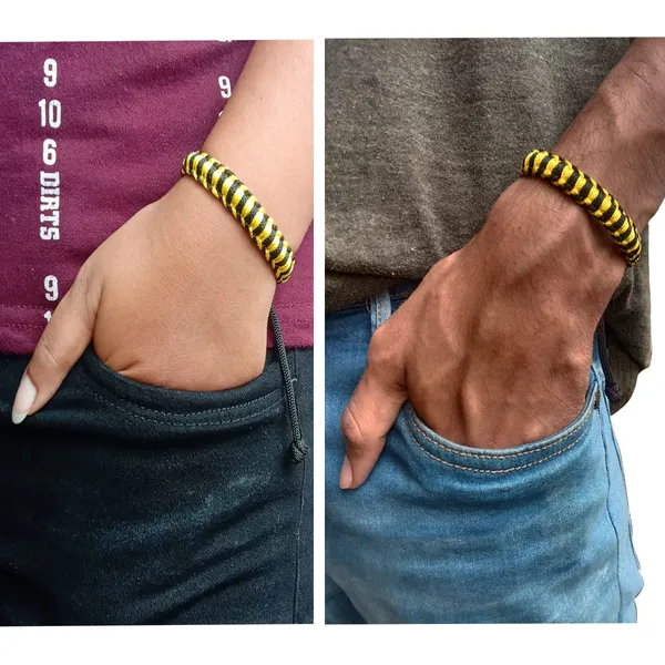 Yellow_And_Black_Bracelet_Adjustable_Charming_Wristband_Handmade_Macrame_Friendship_Band_For_Women_And_Men