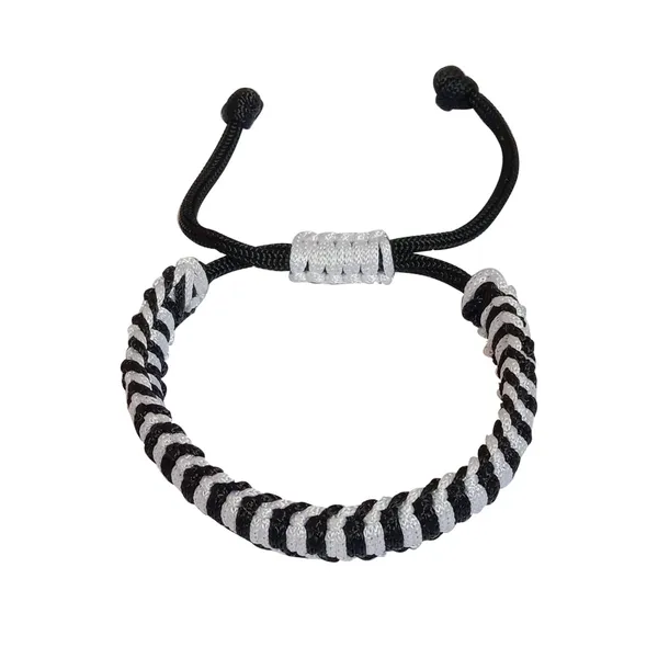 White_And_Black_Bracelet_Adjustable_Charming_Wristband_Handmade_Macrame_Friendship_Band_For_Women_And_Men