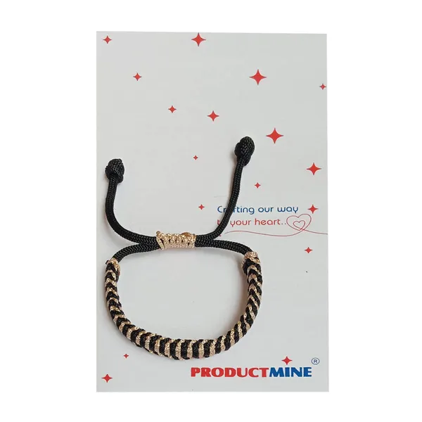 Tan_And_Black_Bracelet_Adjustable_Charming_Wristband_Handmade_Friendship_Band_For_Women_And_Men