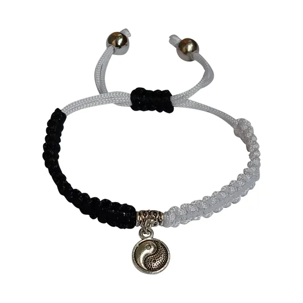 Balck_And_White_Yin_Yang_Handmade_Macrama_Unisex_Adjustable_Bracelets_Charming_Wristband_Gift_For_Special_Ones
