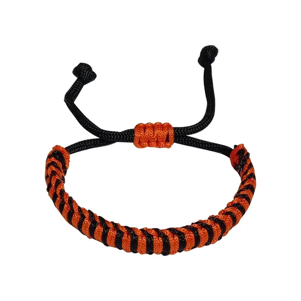 Orange__And_Black_Bracelet_Adjustable_Charming_Wristband_Handmade_Macrame_Friendship_Band_For_Women_And_Men