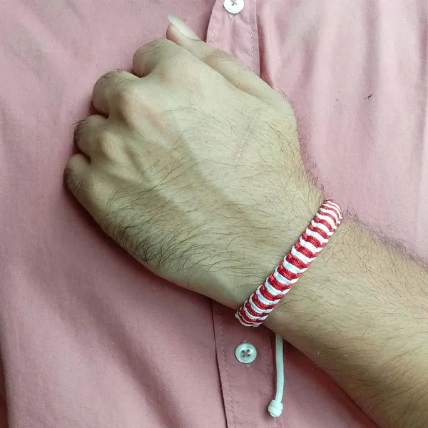 Red_And_White_Bracelet_Adjustable_Charming_Wristband_Handmade_Macrame_Friendship_Band_For_Women_And_Men