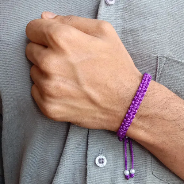Violet_Bracelet_Adjustable_Charming_Wristband_Handmade_Macrame_Friendship_Band_For_Women_And_Men