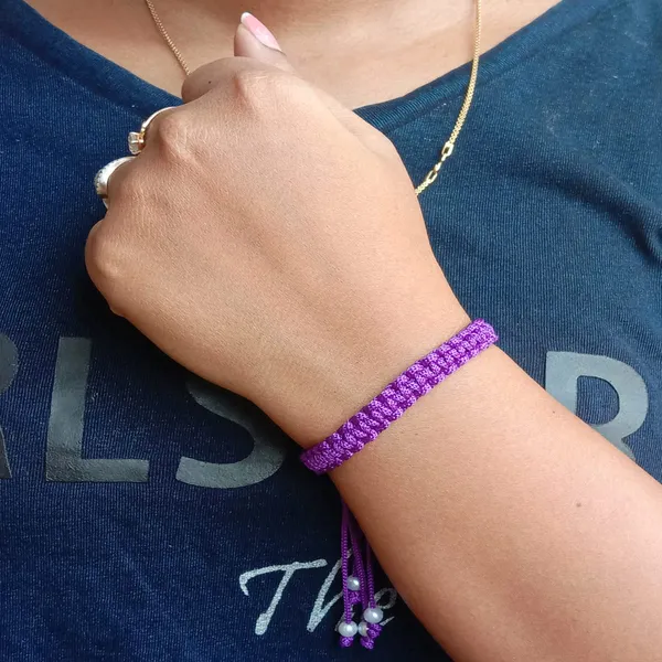Violet_Bracelet_Adjustable_Charming_Wristband_Handmade_Macrame_Friendship_Band_For_Women_And_Men