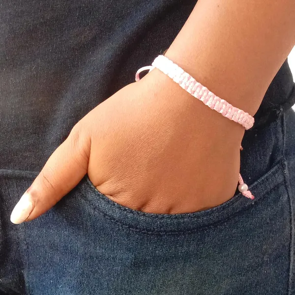 Pink_Bracelet_Adjustable_Charming_Wristband_Handmade_Macrame_Friendship_Band_For_Women_And_Men