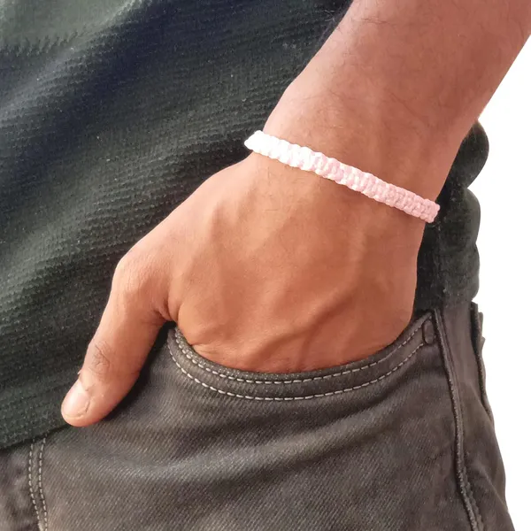 Pink_Bracelet_Adjustable_Charming_Wristband_Handmade_Macrame_Friendship_Band_For_Women_And_Men