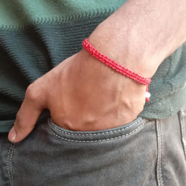Red_Adjustable_Charming_Wristband_Handmade_Macrame_Bracelet_Friendship_Band_For_Women_And_Men