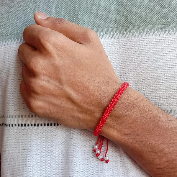 Red_Adjustable_Charming_Wristband_Handmade_Macrame_Bracelet_Friendship_Band_For_Women_And_Men