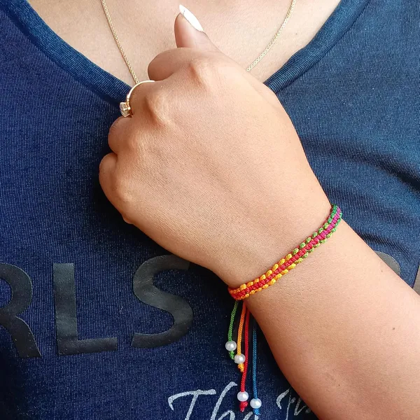 Multicolor_Bracelet_Adjustable_Charming_Wristband_Handmade_Macrame_Friendship_Band_For_Women_And_Men