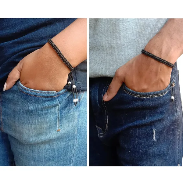 Black_Bracelet_Adjustable_Charming_Wristband_Handmade_Macrame_Friendship_Band_For_Women_And_Men