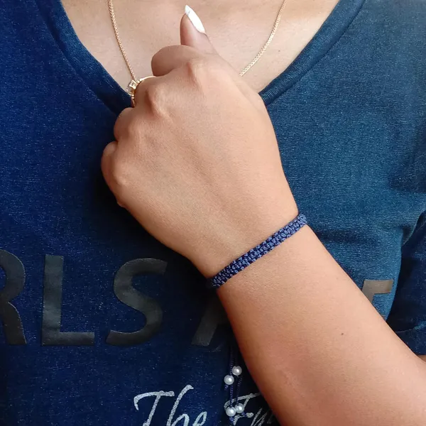 Navy_Blue_Bracelet_Adjustable_Charming_Wristband_Handmade_Macrame_Friendship_Band_For_Women_And_Men
