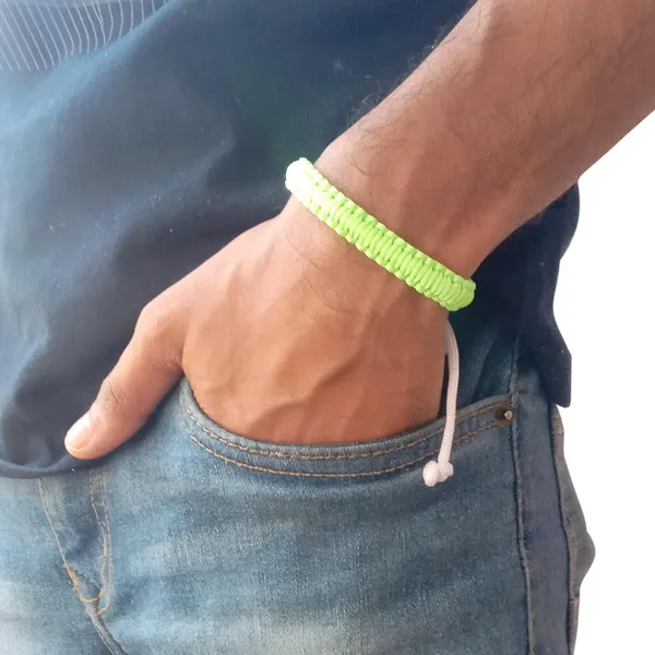 Neon_Green_Handmade_Adjustable_Bracelet_Friendship_Band_For_Women_Skin_Friendly