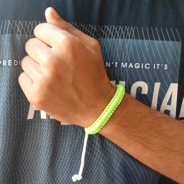Neon_Green_Handmade_Adjustable_Bracelet_Friendship_Band_For_Women_Skin_Friendly