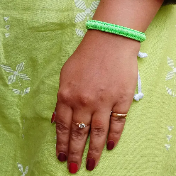Neon_Green_Handmade_Adjustable_Bracelet_Friendship_Band_For_Women_Skin_Friendly