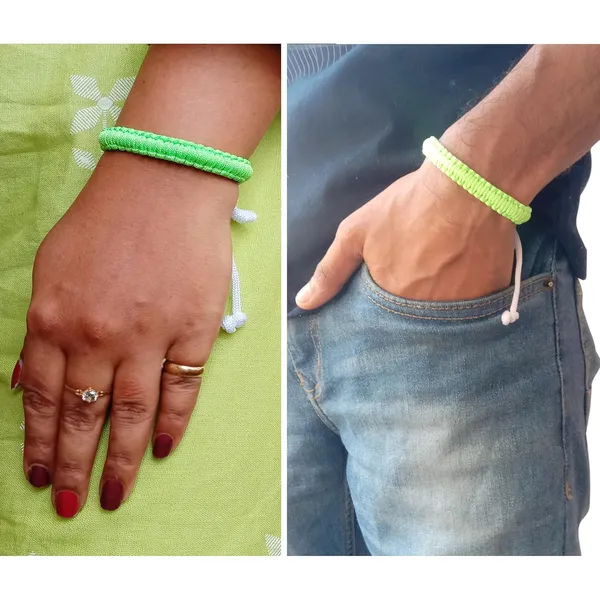 Neon_Green_Handmade_Adjustable_Bracelet_Friendship_Band_For_Women_Skin_Friendly
