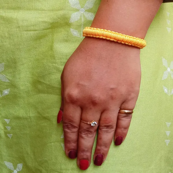 Neon_Yellow_Handmade_Adjustable_Bracelet_Wristband_Friendship_Band_For_Women_Skin_Friendly