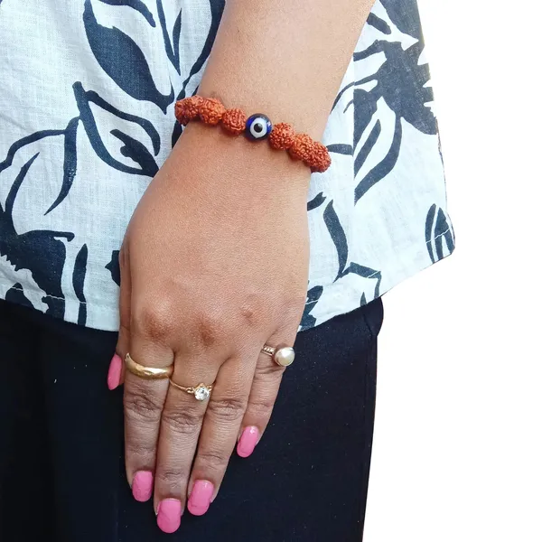 Brown_Rudraksha_With_Evil_Eye_Bracelet_Stretchable_Energized_Wrist_Band_Gift_For_Special_Ones.