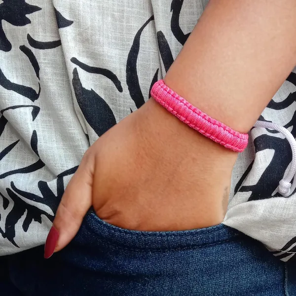 Neon_Pink_Bracelet_Adjustable_Charming_Wristband_Handmade_Macrame_Friendship_Band_For_Women_And_Men