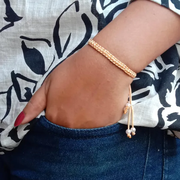 Golden_&_Brown_Bracelet_Adjustable_Charming_Wristband_Handmade_Macrame_Bracelet_Friendship_Band_For_Women_And_Men