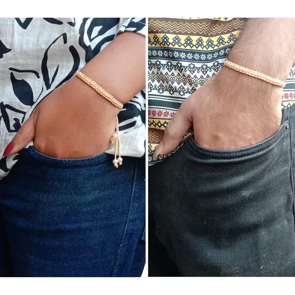 Golden_&_Brown_Bracelet_Adjustable_Charming_Wristband_Handmade_Macrame_Bracelet_Friendship_Band_For_Women_And_Men