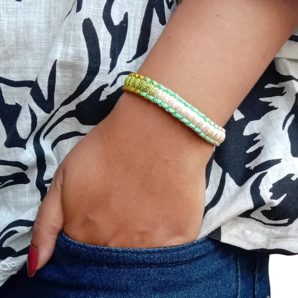 Green_&_Grey_Shaded_Bracelet_Adjustable_Charming_Wristband_Handmade_Macrame_Bracelet_Friendship_Band_For_Women_And_Men