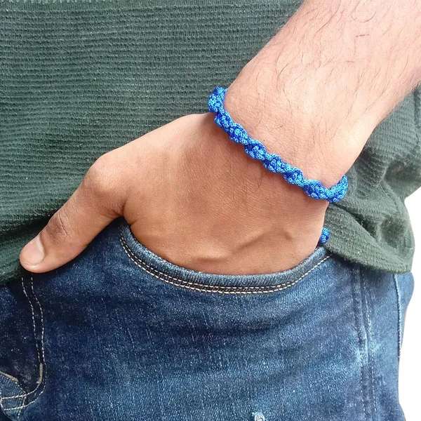 Blue_Bracelet_Adjustable_Charming_Wristband_Handmade_Macrame_Bracelet_Friendship_Band_For_Women_And_Men