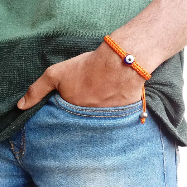 Orange_Evil_Eye_Unisex_Adult_Reiki_Healing_Adjustable_Bracelets_Gift_For_Special_Ones