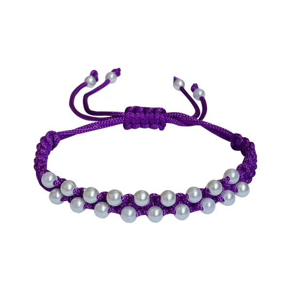 Violet_Handmade_Adjustable_Bracelet_Wristband_Friendship_Band_For_Women_Skin_Friendly